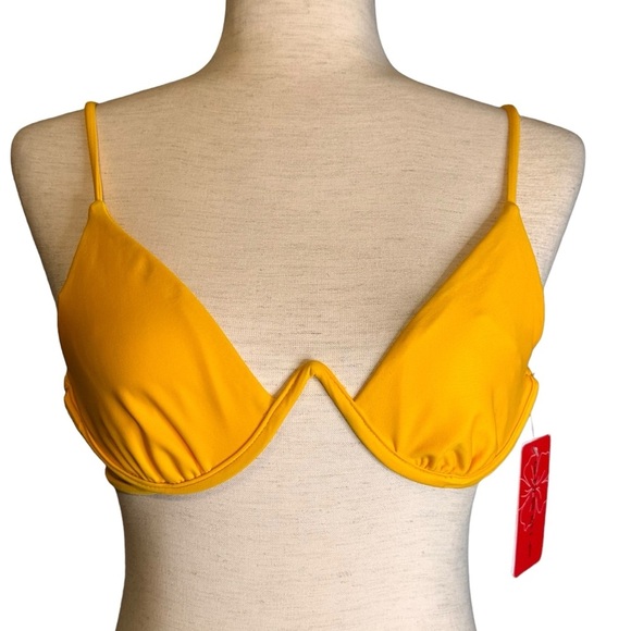 Gossip Yellow Underwire Bikini Top Size Medium (Tiny!) NWT #103123 - Picture 1 of 11